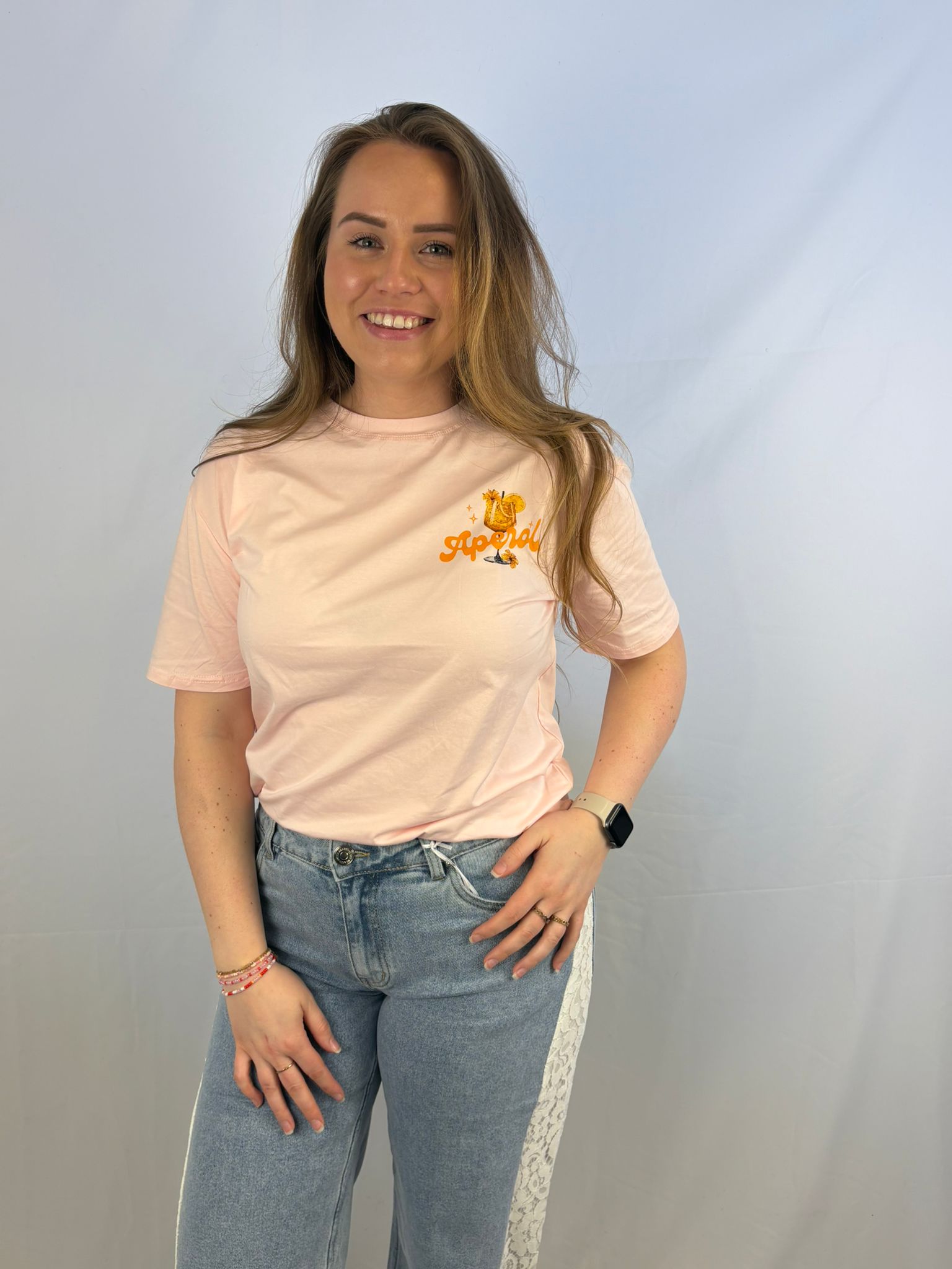 Aperol T-shirt- Licht roze