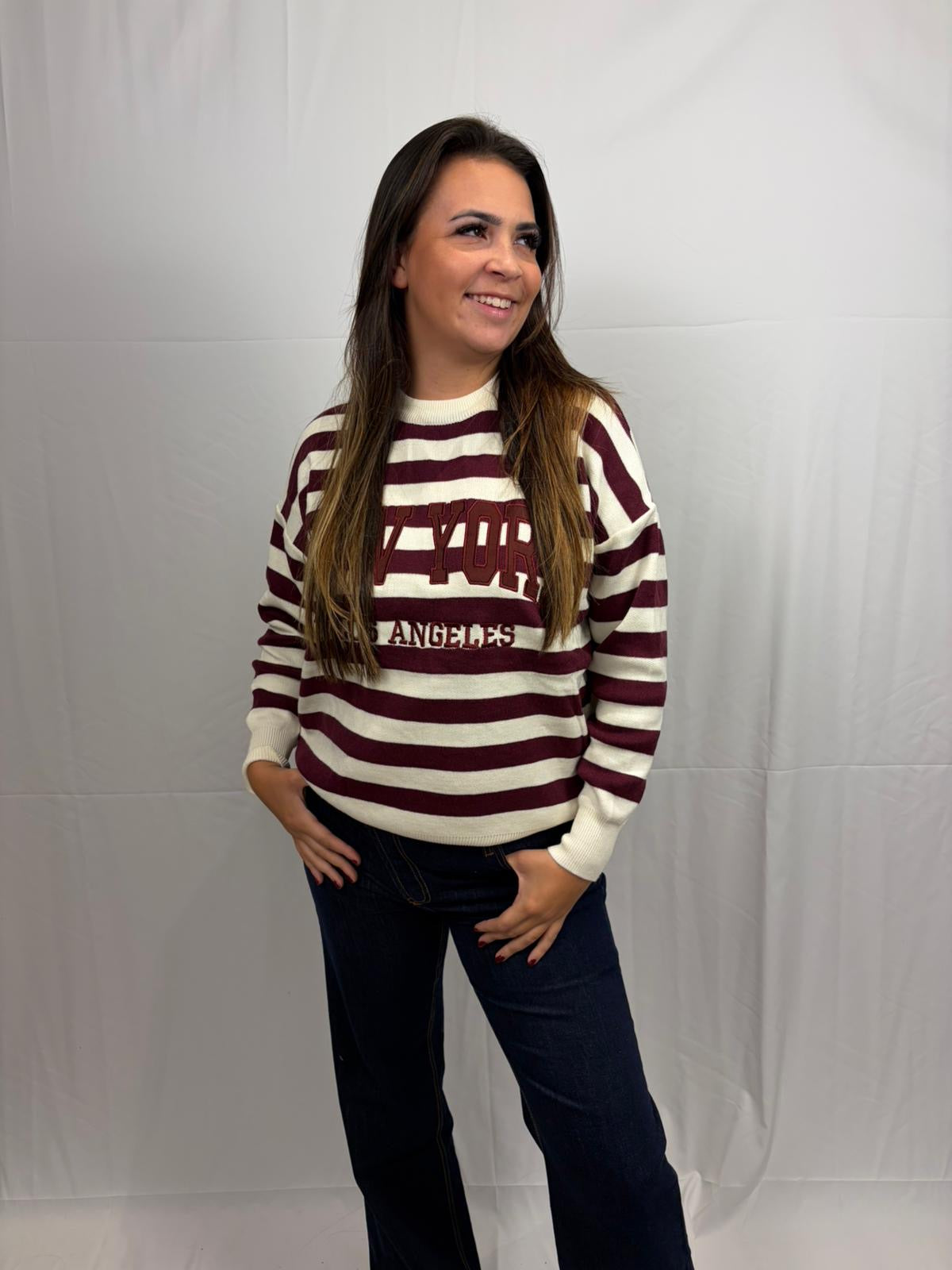 Roos trui - Bordeaux rood