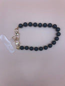 Telefoonkoord kralen - Donker bruin