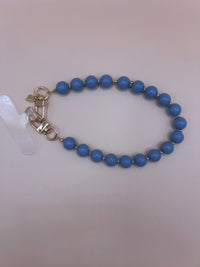 Telefoonkoord kralen - Blauw