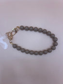 Telefoonkoord kralen - Grijs