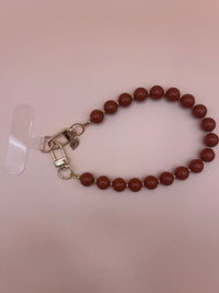 Telefoonkoord kralen - Rood