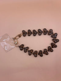 Telefoonkoord - Bruin tijgerprint