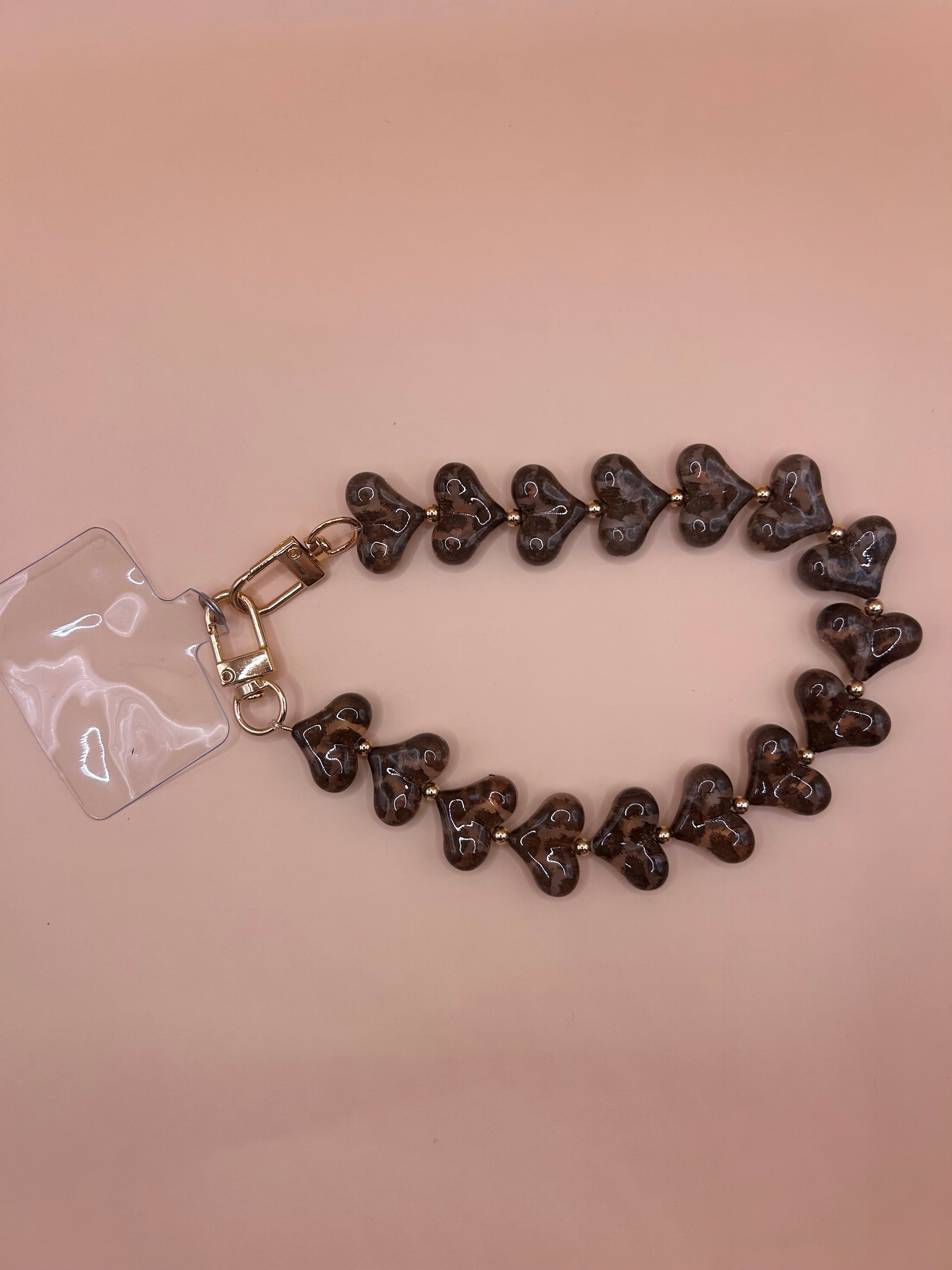 Telefoonkoord - Bruin tijgerprint